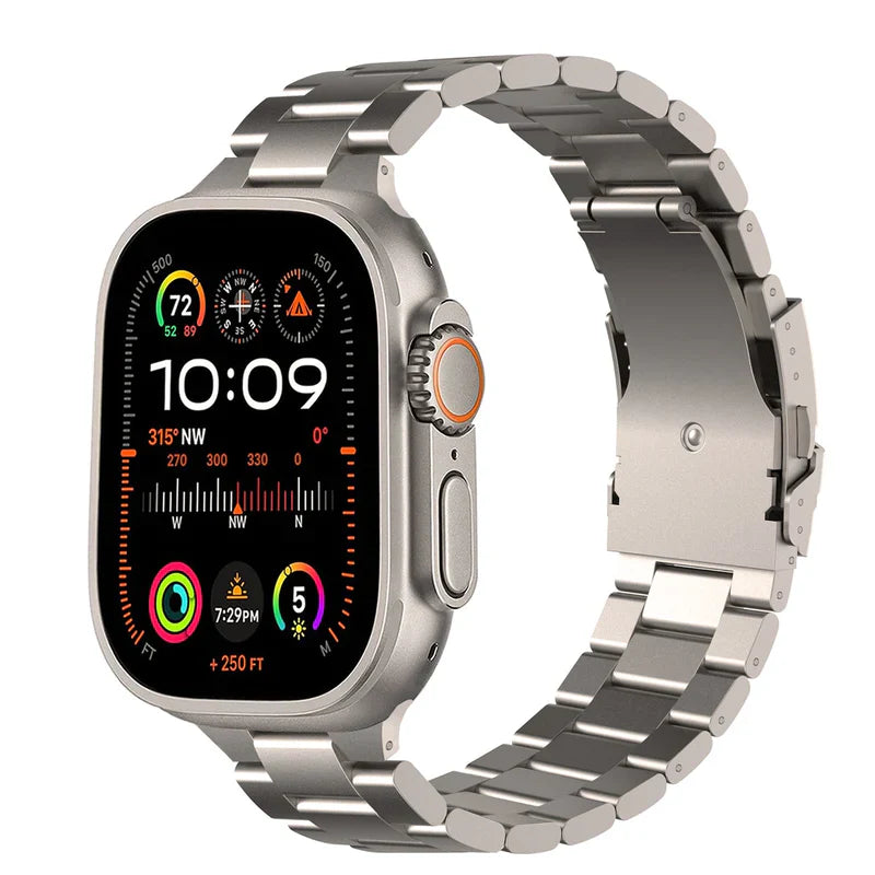 Straplix Business Style Titanium Band for Apple Watch – Sleek Metal Strap Compatible with 40mm 41mm 42mm 44mm 45mm 46mm 49mm