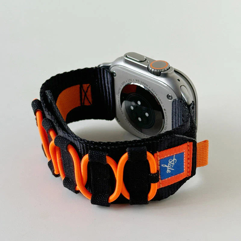 Straplix Designer Nylon Woven Band for Apple Watch – Breathable Fabric Strap Compatible with 40mm 41mm 42mm 44mm 45mm 46mm 49mm