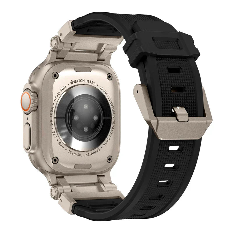 Explorer FKM Rubber Band Compatible with Apple Watch – Durable Outdoor Strap for Series 1–9 & Ultra
