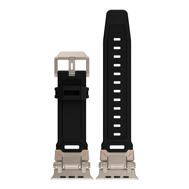 Explorer FKM Rubber Band Compatible with Apple Watch – Durable Outdoor Strap for Series 1–9 & Ultra