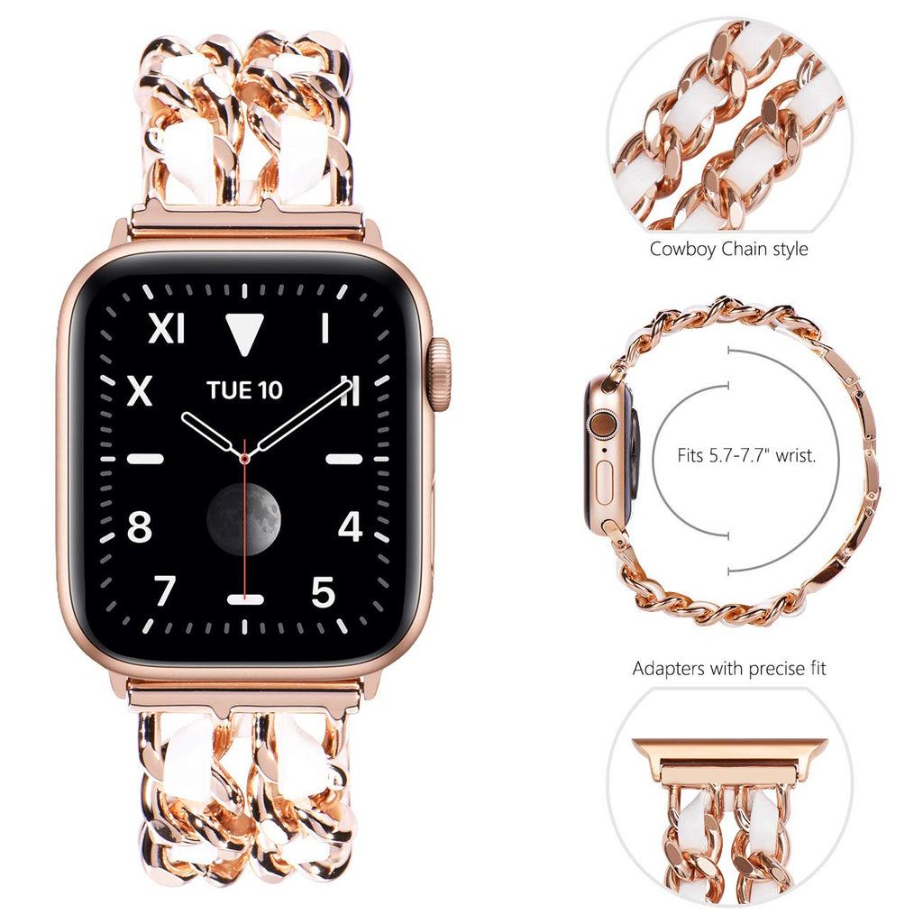 Straplix Jewelry Link Bracelet for Apple Watch – Elegant Metal Strap for Women, Compatible with 38mm 40mm 41mm 42mm 44mm 45mm 46mm 49mm