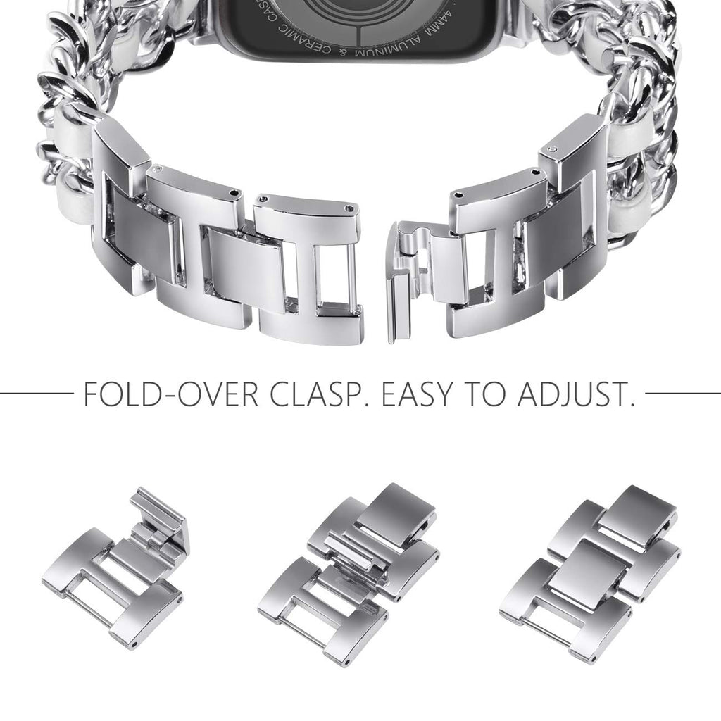 Straplix Jewelry Link Bracelet for Apple Watch – Elegant Metal Strap for Women, Compatible with 38mm 40mm 41mm 42mm 44mm 45mm 46mm 49mm