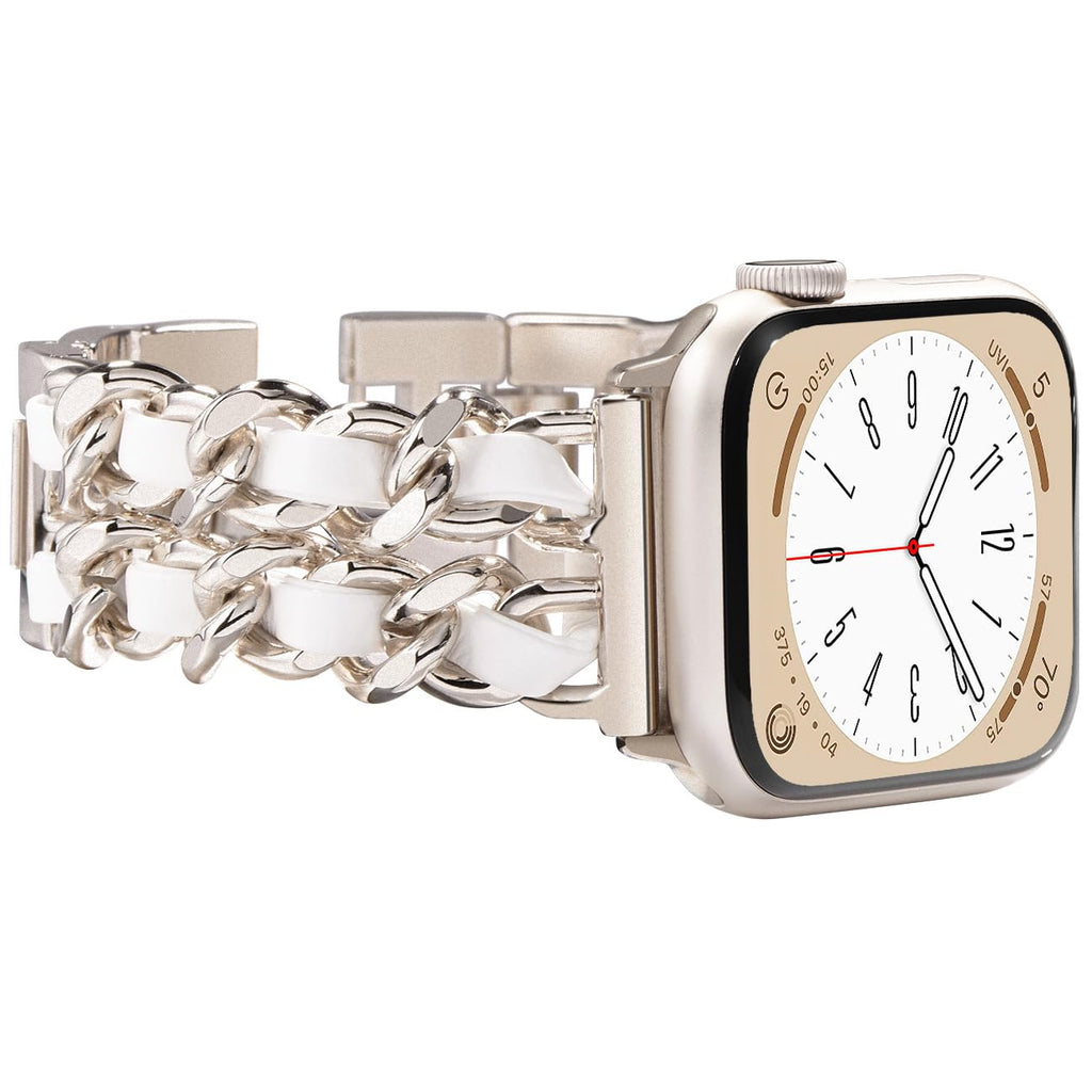 Straplix Jewelry Link Bracelet for Apple Watch – Elegant Metal Strap for Women, Compatible with 38mm 40mm 41mm 42mm 44mm 45mm 46mm 49mm