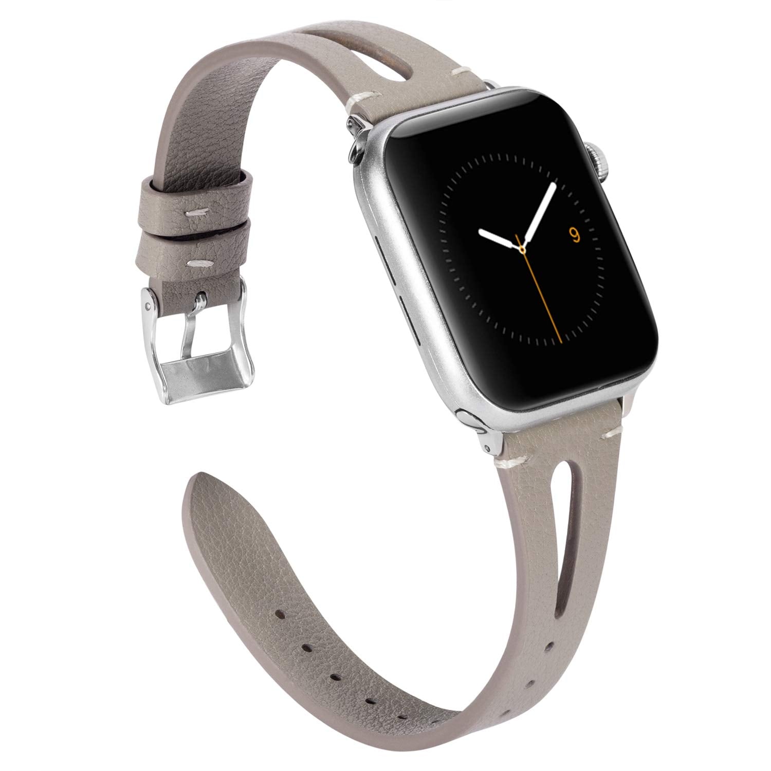Straplix Leather Cutout Band for Apple Watch – Stylish Hollow Design Strap for Women, Compatible with 38mm 40mm 41mm 42mm 44mm 45mm 49mm
