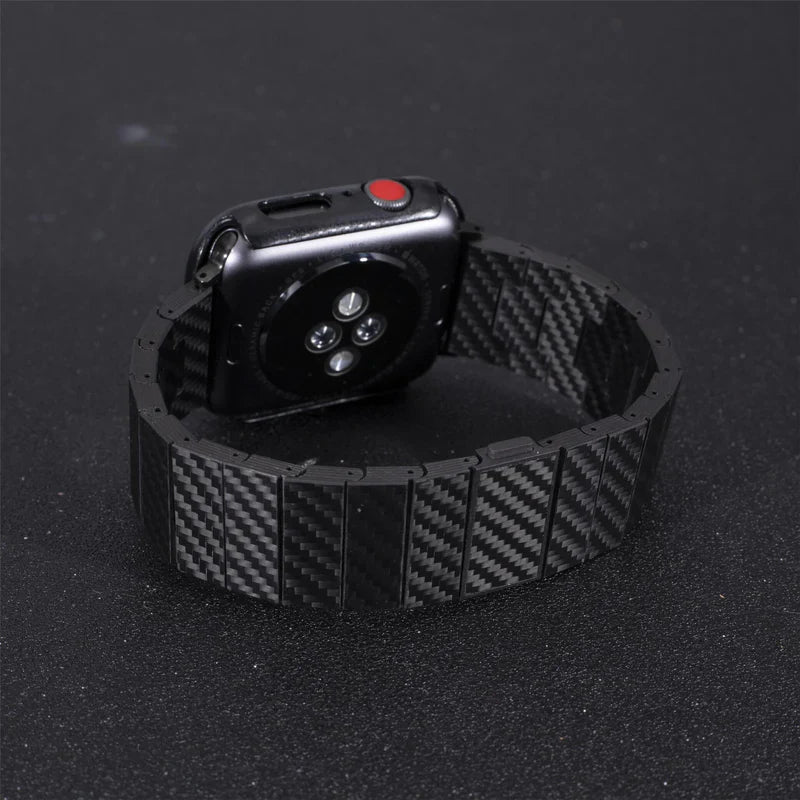 Straplix Carbon Fiber Band for Apple Watch – Lightweight Textured Strap Compatible with 40mm 41mm 42mm 44mm 45mm 46mm 49mm