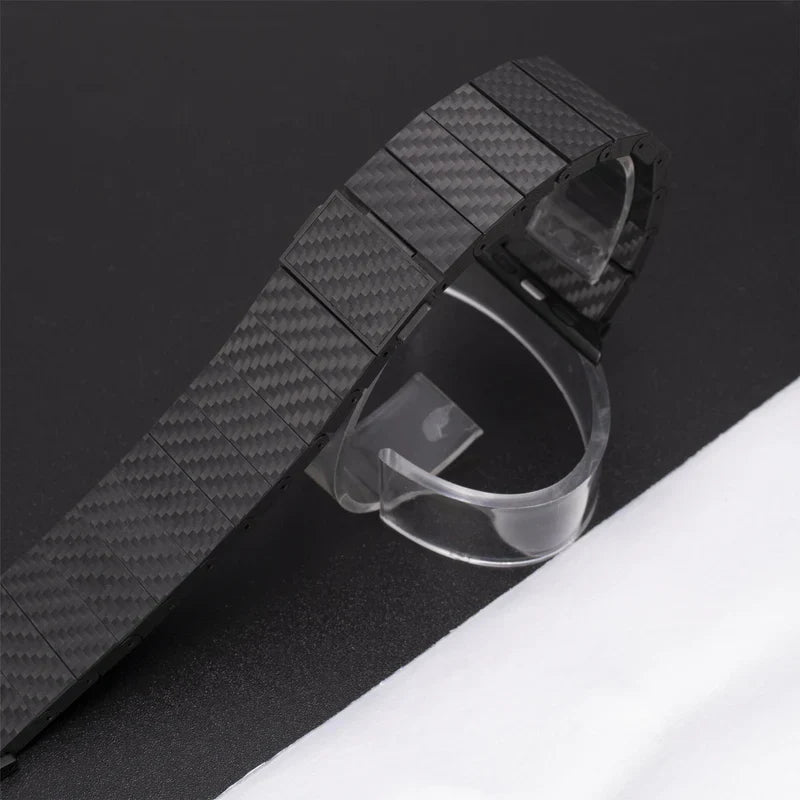 Straplix Carbon Fiber Band for Apple Watch – Lightweight Textured Strap Compatible with 40mm 41mm 42mm 44mm 45mm 46mm 49mm