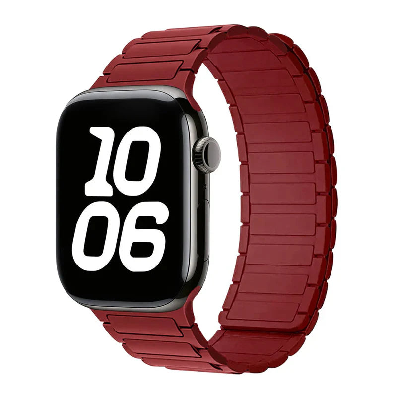 Silicone Magnetic Loop Band Compatible with Apple Watch – Soft, Flexible Strap for Series 1–9 & Ultra