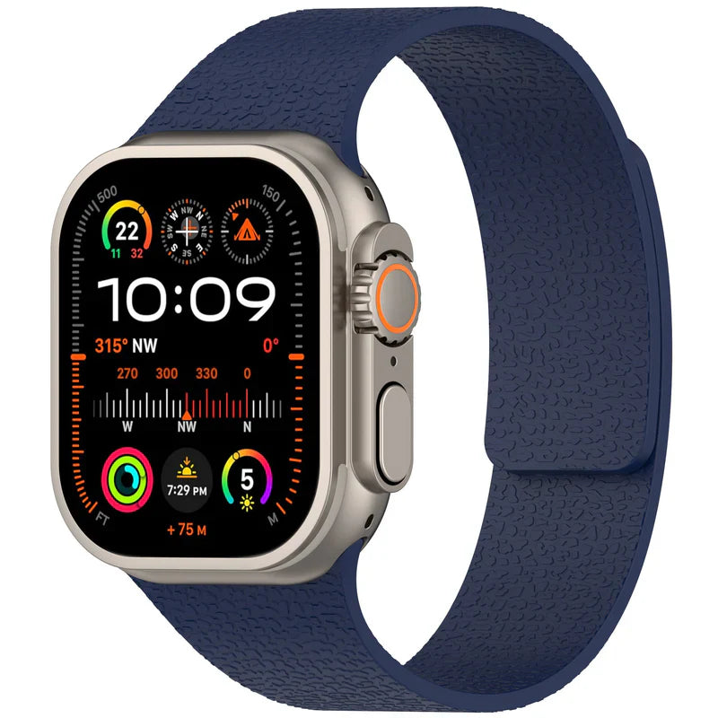 Straplix Magnetic Silicone Band for Apple Watch – Soft Sport Strap Compatible with 40mm 41mm 42mm 44mm 45mm 46mm 49mm
