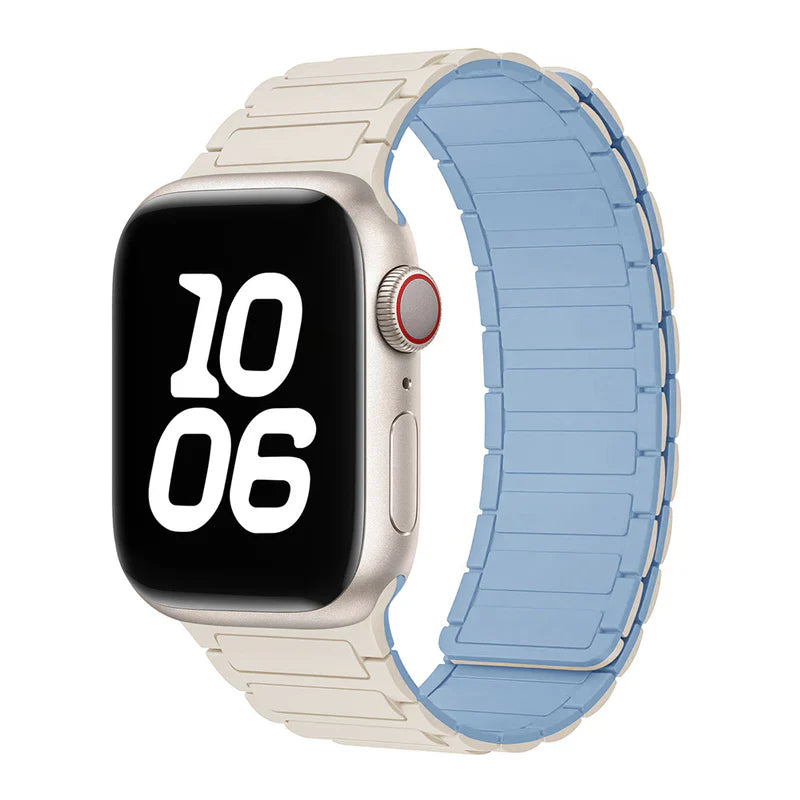 Silicone Magnetic Loop Band Compatible with Apple Watch – Soft, Flexible Strap for Series 1–9 & Ultra