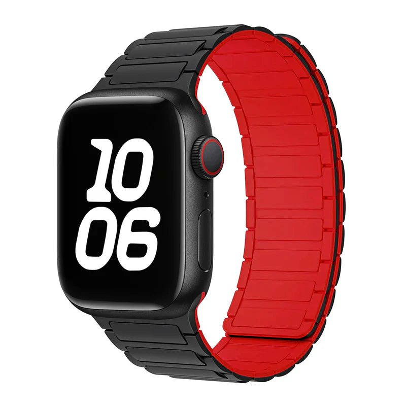 Silicone Magnetic Loop Band Compatible with Apple Watch – Soft, Flexible Strap for Series 1–9 & Ultra