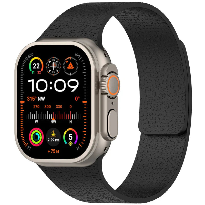Straplix Magnetic Silicone Band for Apple Watch – Soft Sport Strap Compatible with 40mm 41mm 42mm 44mm 45mm 46mm 49mm