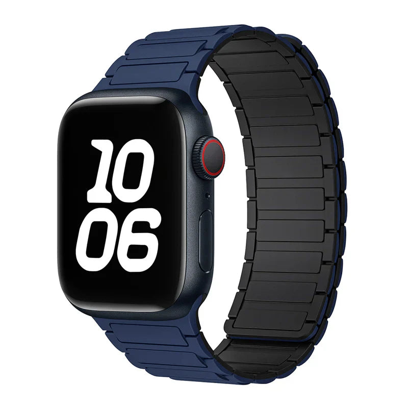 Silicone Magnetic Loop Band Compatible with Apple Watch – Soft, Flexible Strap for Series 1–9 & Ultra