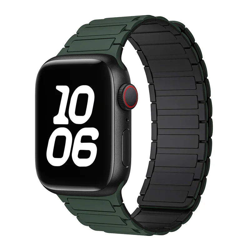 Silicone Magnetic Loop Band Compatible with Apple Watch – Soft, Flexible Strap for Series 1–9 & Ultra