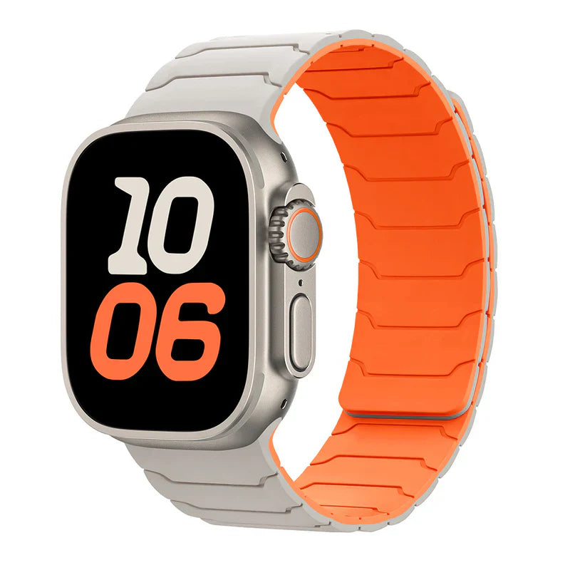 Straplix Fearless Magnetic Silicone Band for Apple Watch – Soft Sport Strap Compatible with 40mm 41mm 42mm 44mm 45mm 46mm 49mm