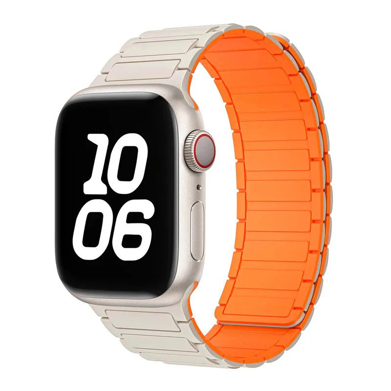 Silicone Magnetic Loop Band Compatible with Apple Watch – Soft, Flexible Strap for Series 1–9 & Ultra