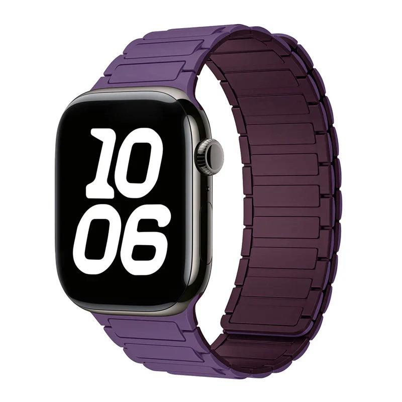 Silicone Magnetic Loop Band Compatible with Apple Watch – Soft, Flexible Strap for Series 1–9 & Ultra
