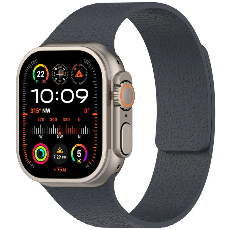 Straplix Magnetic Silicone Band for Apple Watch – Soft Sport Strap Compatible with 40mm 41mm 42mm 44mm 45mm 46mm 49mm