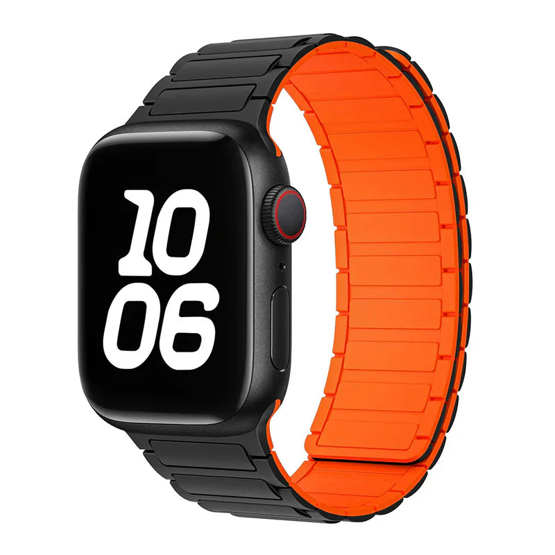 Silicone Magnetic Loop Band Compatible with Apple Watch – Soft, Flexible Strap for Series 1–9 & Ultra