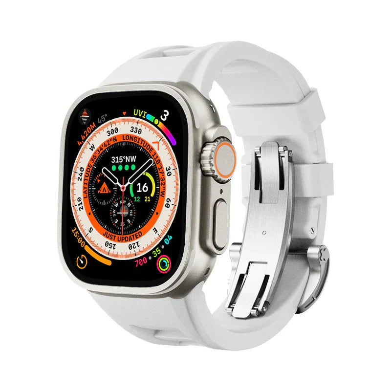 RM Sport Fluorine Rubber Band Compatible with Apple Watch – Premium Strap for Series 1–9 & Ultra