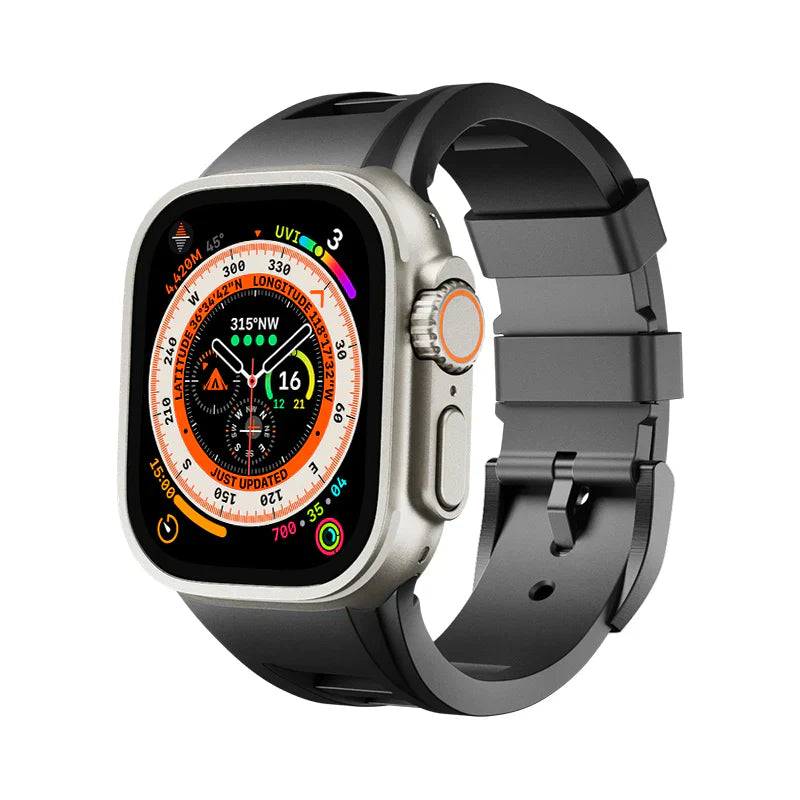 RM Sport Fluorine Rubber Band Compatible with Apple Watch – Premium Strap for Series 1–9 & Ultra