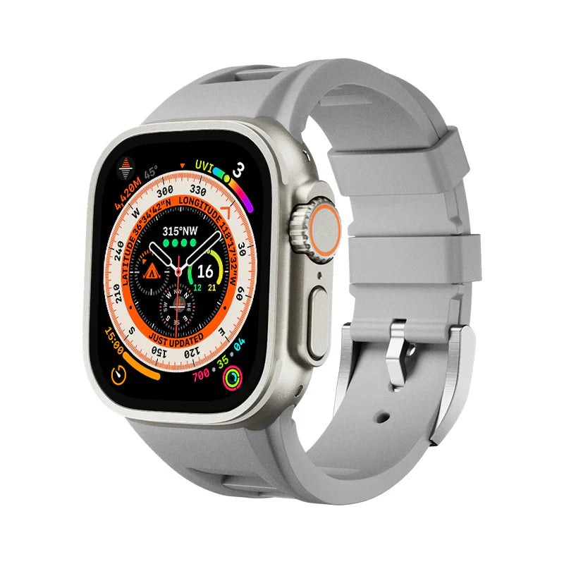 RM Sport Fluorine Rubber Band Compatible with Apple Watch – Premium Strap for Series 1–9 & Ultra
