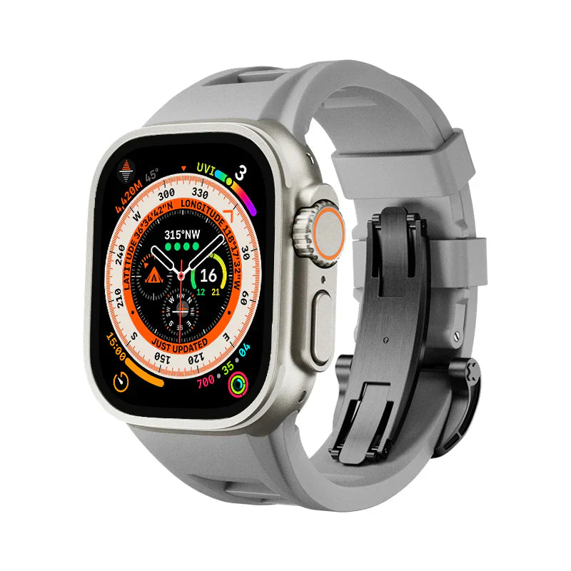 RM Sport Fluorine Rubber Band Compatible with Apple Watch – Premium Strap for Series 1–9 & Ultra