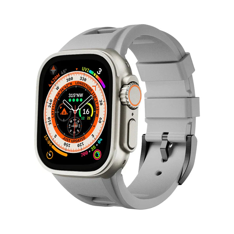 RM Sport Fluorine Rubber Band Compatible with Apple Watch – Premium Strap for Series 1–9 & Ultra