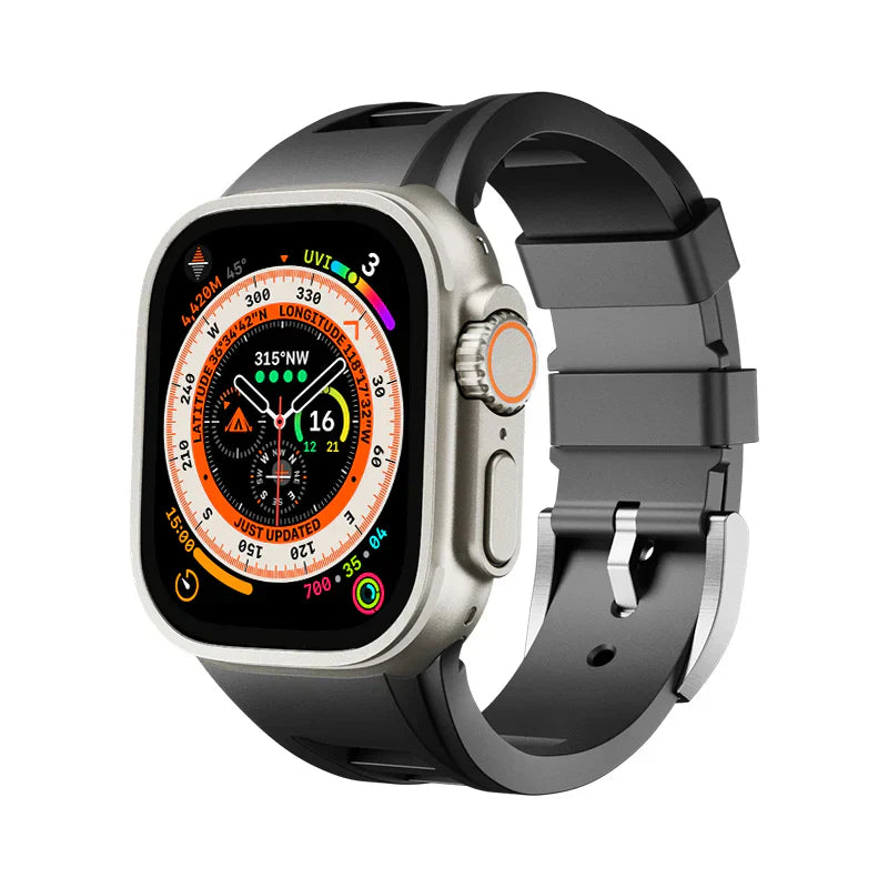 RM Sport Fluorine Rubber Band Compatible with Apple Watch – Premium Strap for Series 1–9 & Ultra