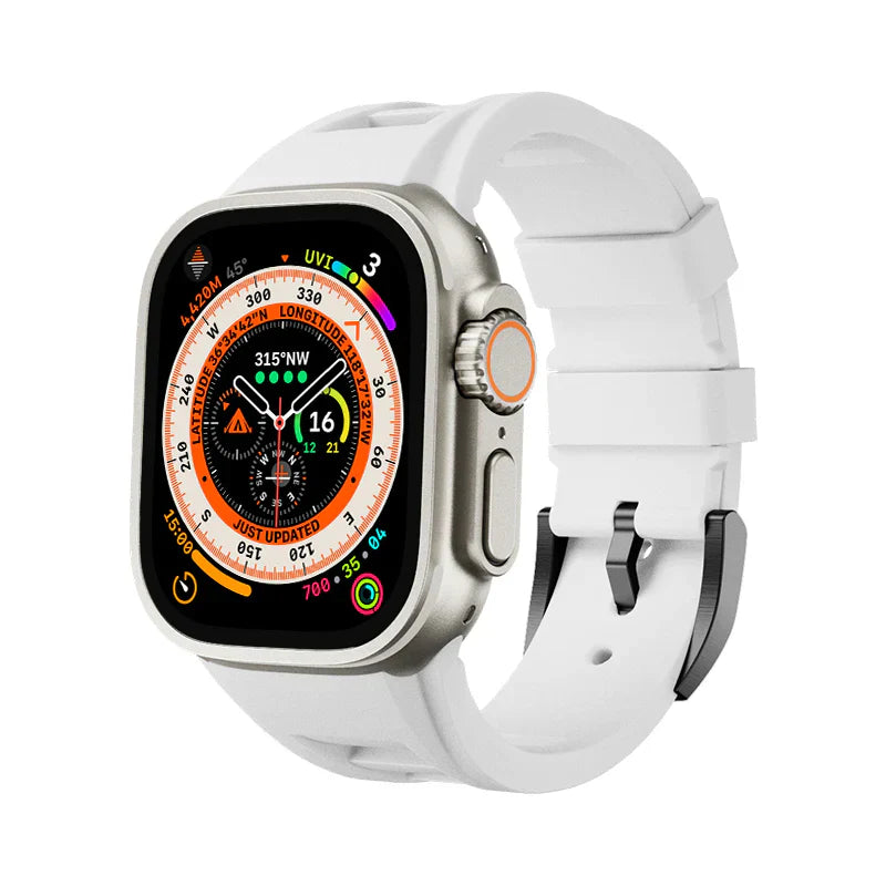 RM Sport Fluorine Rubber Band Compatible with Apple Watch – Premium Strap for Series 1–9 & Ultra
