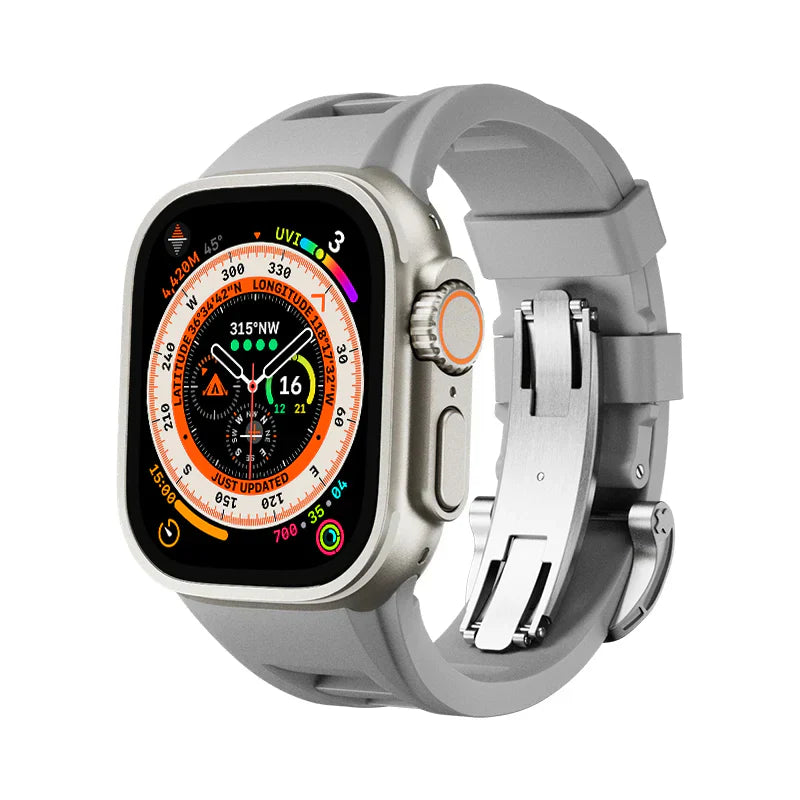 RM Sport Fluorine Rubber Band Compatible with Apple Watch – Premium Strap for Series 1–9 & Ultra