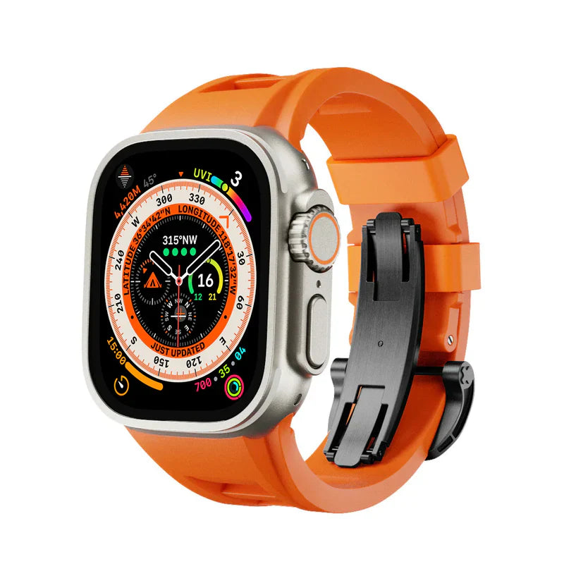 RM Sport Fluorine Rubber Band Compatible with Apple Watch – Premium Strap for Series 1–9 & Ultra