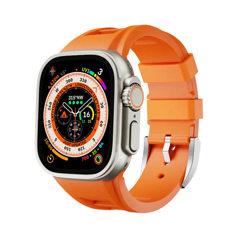 RM Sport Fluorine Rubber Band Compatible with Apple Watch – Premium Strap for Series 1–9 & Ultra