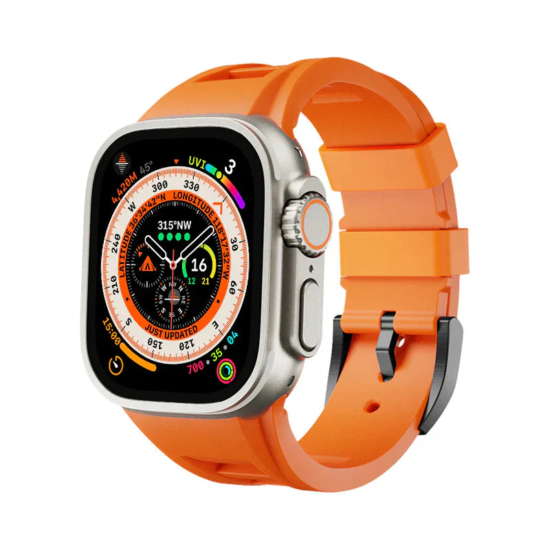 RM Sport Fluorine Rubber Band Compatible with Apple Watch – Premium Strap for Series 1–9 & Ultra