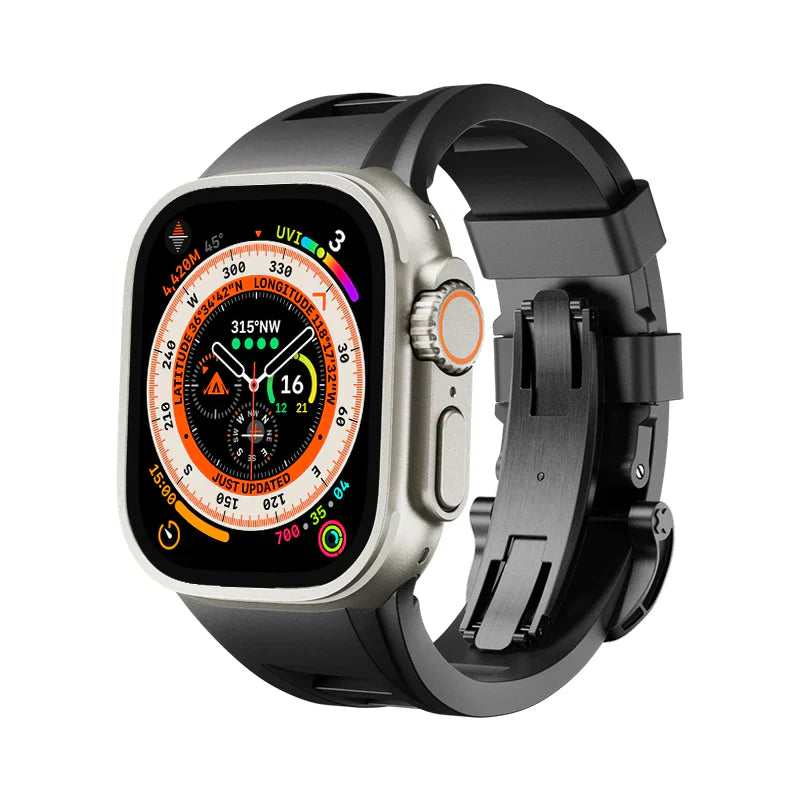 RM Sport Fluorine Rubber Band Compatible with Apple Watch – Premium Strap for Series 1–9 & Ultra