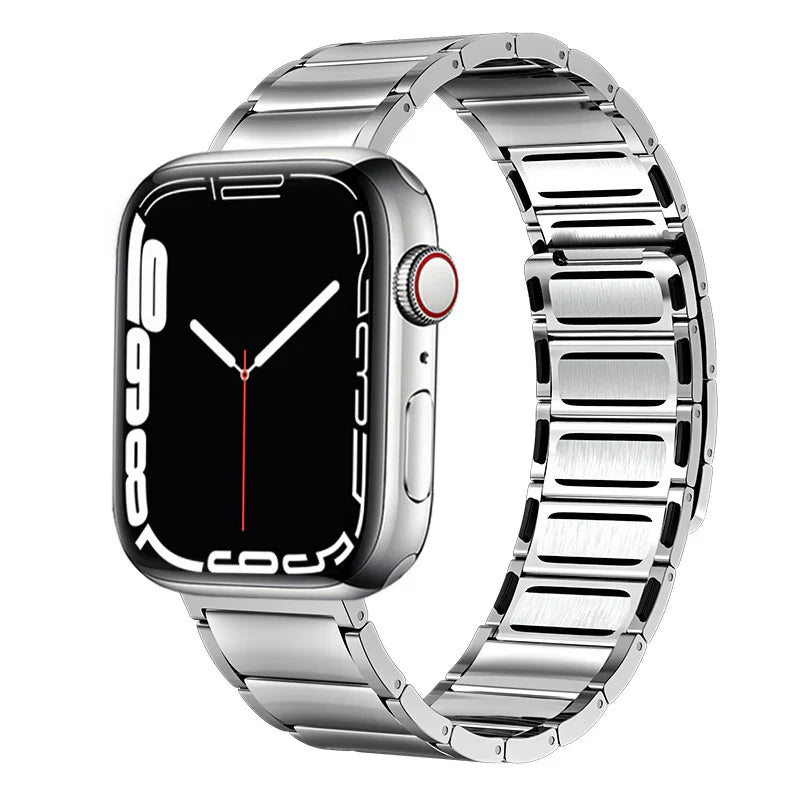 Straplix Stainless Steel Braided Magnetic Band for Apple Watch – Woven Metal Strap Compatible with 40mm 41mm 42mm 44mm 45mm 46mm 49mm