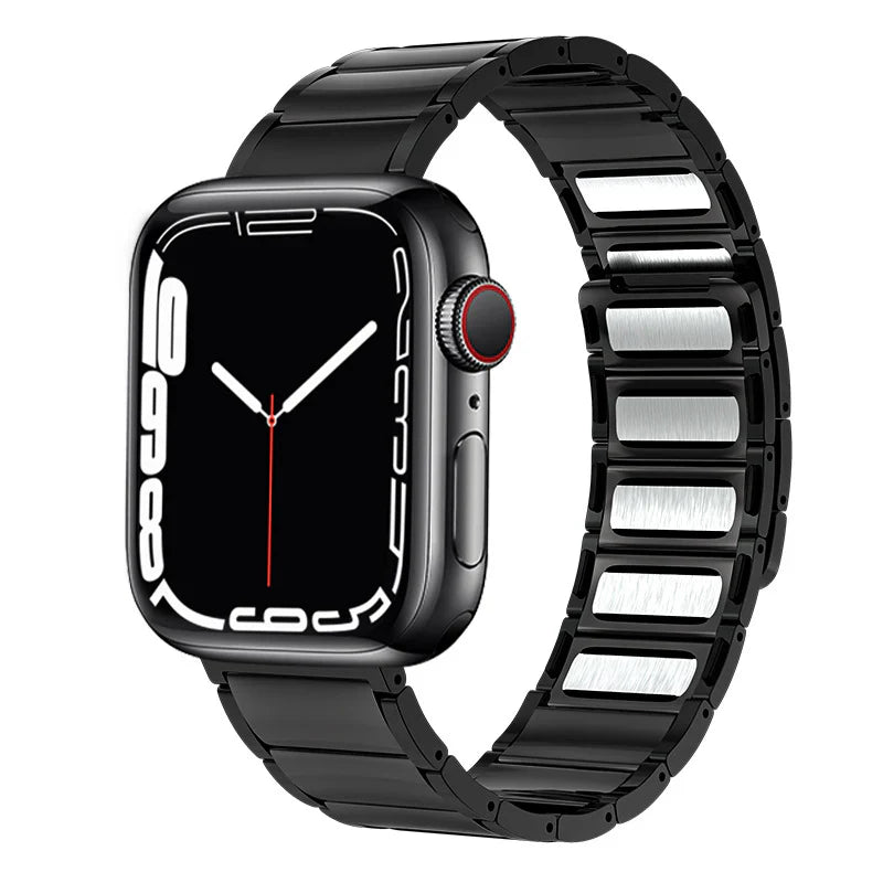 Straplix Stainless Steel Braided Magnetic Band for Apple Watch – Woven Metal Strap Compatible with 40mm 41mm 42mm 44mm 45mm 46mm 49mm