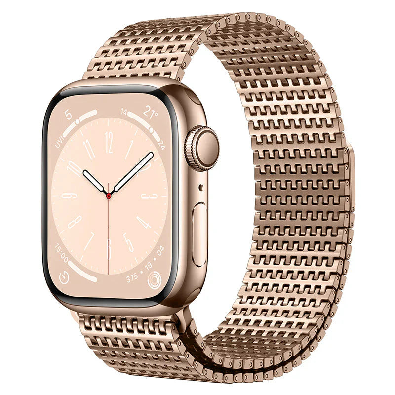 Straplix Designer Domino Stainless Steel Magnetic Band for Apple Watch – Premium Metal Strap Compatible with 40mm 41mm 42mm 44mm 45mm 46mm 49mm