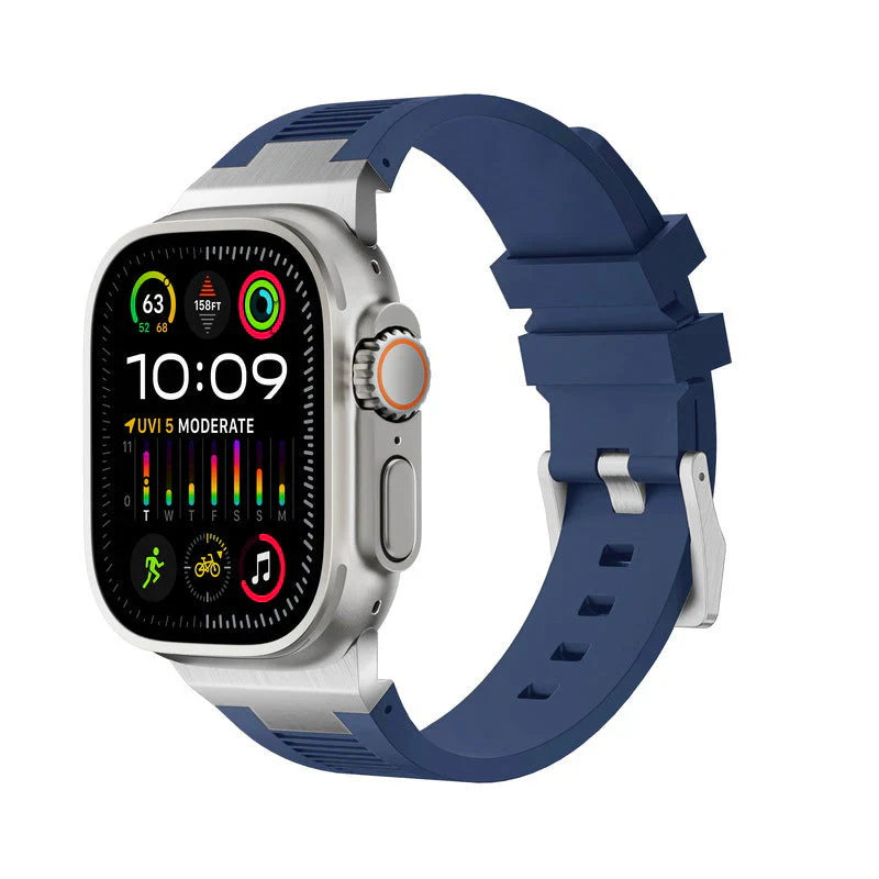 Straplix AP New Connector Silicone Band for Apple Watch – Sport Strap Compatible with 44mm 45mm 46mm 49mm