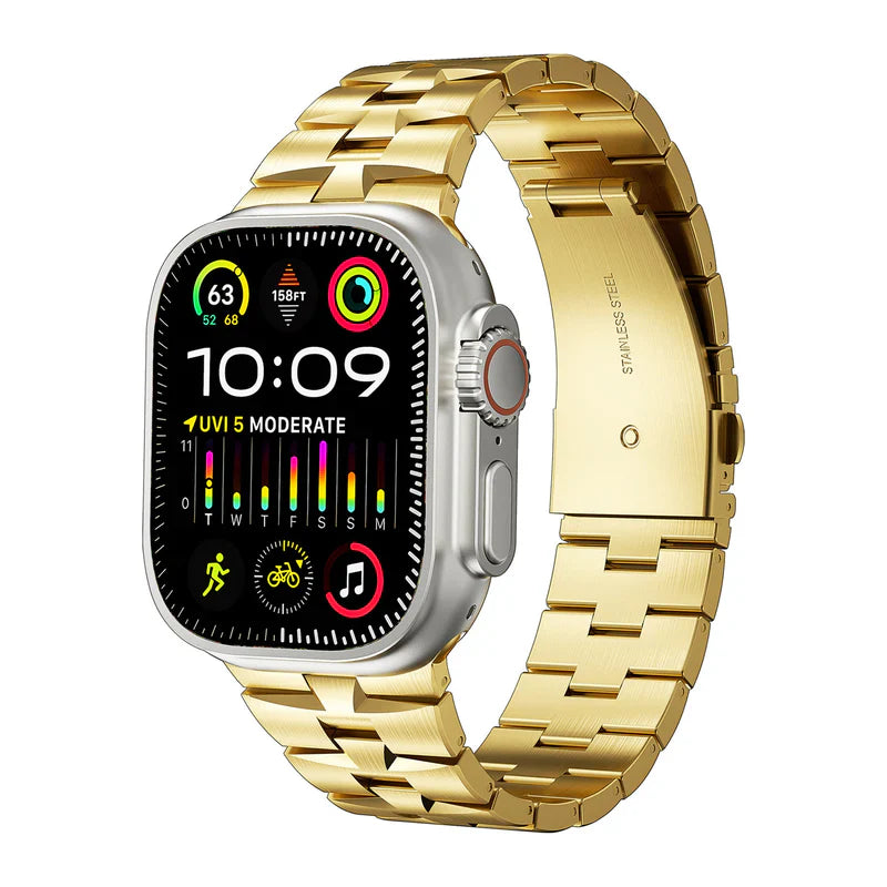 Straplix AW Stainless Steel Band for Apple Watch – Premium Metal Strap Compatible with 42mm 44mm 45mm 49mm