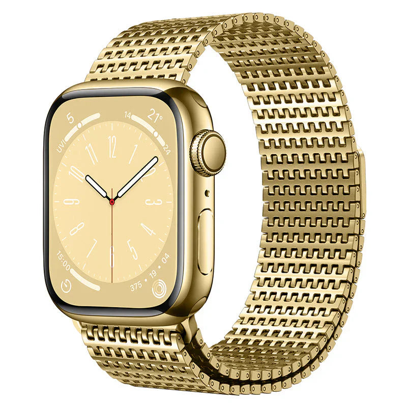 Straplix Designer Domino Stainless Steel Magnetic Band for Apple Watch – Premium Metal Strap Compatible with 40mm 41mm 42mm 44mm 45mm 46mm 49mm