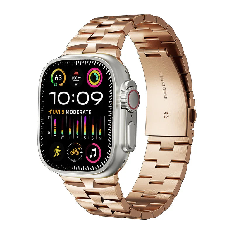 Straplix AW Stainless Steel Band for Apple Watch – Premium Metal Strap Compatible with 42mm 44mm 45mm 49mm