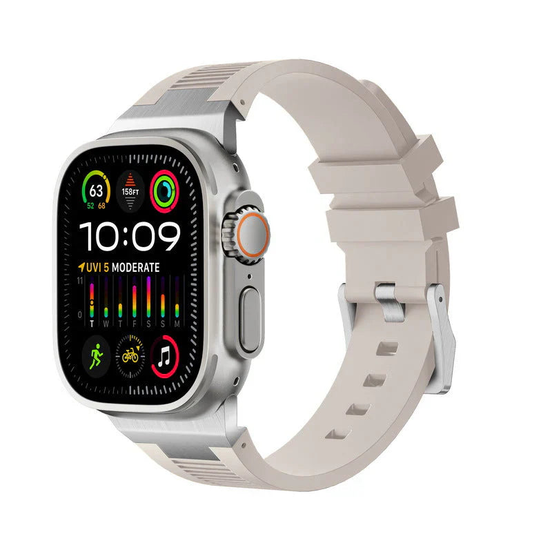 Straplix AP New Connector Silicone Band for Apple Watch – Sport Strap Compatible with 44mm 45mm 46mm 49mm