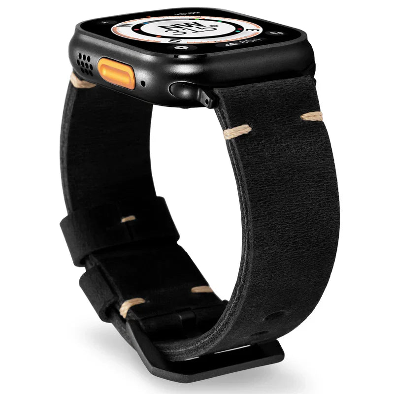 Straplix Vintage Leather Band for Apple Watch – Genuine Leather Strap Compatible with 40mm 41mm 42mm 44mm 45mm 46mm 49mm