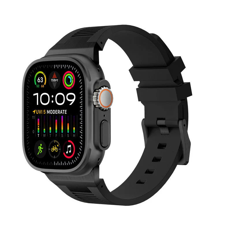 Straplix AP New Connector Silicone Band for Apple Watch – Sport Strap Compatible with 44mm 45mm 46mm 49mm