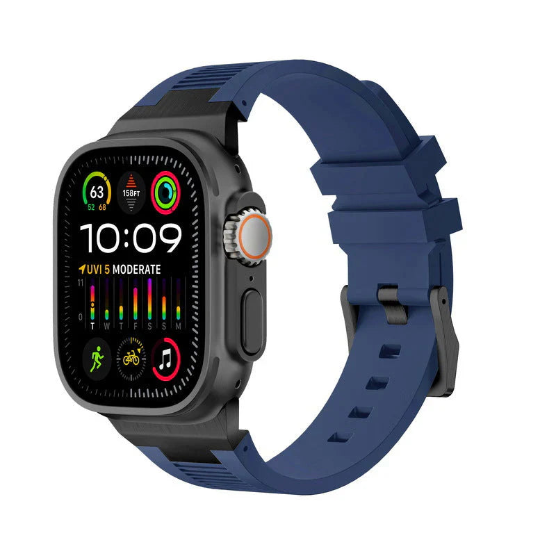 Straplix AP New Connector Silicone Band for Apple Watch – Sport Strap Compatible with 44mm 45mm 46mm 49mm