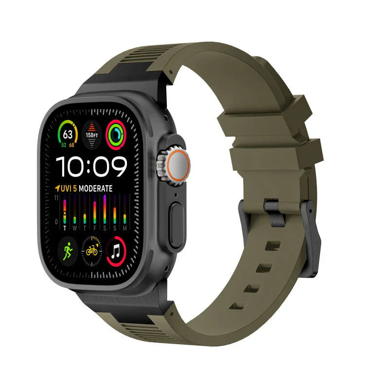 Straplix AP New Connector Silicone Band for Apple Watch – Sport Strap Compatible with 44mm 45mm 46mm 49mm