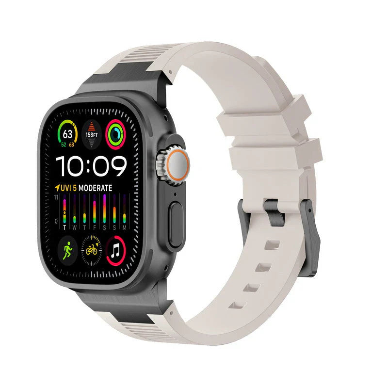 Straplix AP New Connector Silicone Band for Apple Watch – Sport Strap Compatible with 44mm 45mm 46mm 49mm