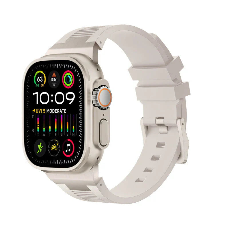 Straplix AP New Connector Silicone Band for Apple Watch – Sport Strap Compatible with 44mm 45mm 46mm 49mm