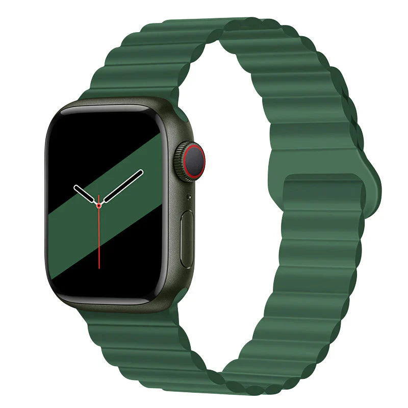 Straplix Magnetic Silicone Strap for Apple Watch – Soft Sport Band Compatible with 40mm 41mm 42mm 44mm 45mm 46mm 49mm