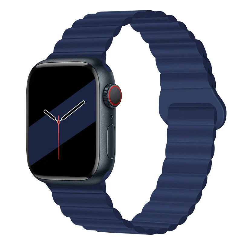 Straplix Magnetic Silicone Strap for Apple Watch – Soft Sport Band Compatible with 40mm 41mm 42mm 44mm 45mm 46mm 49mm